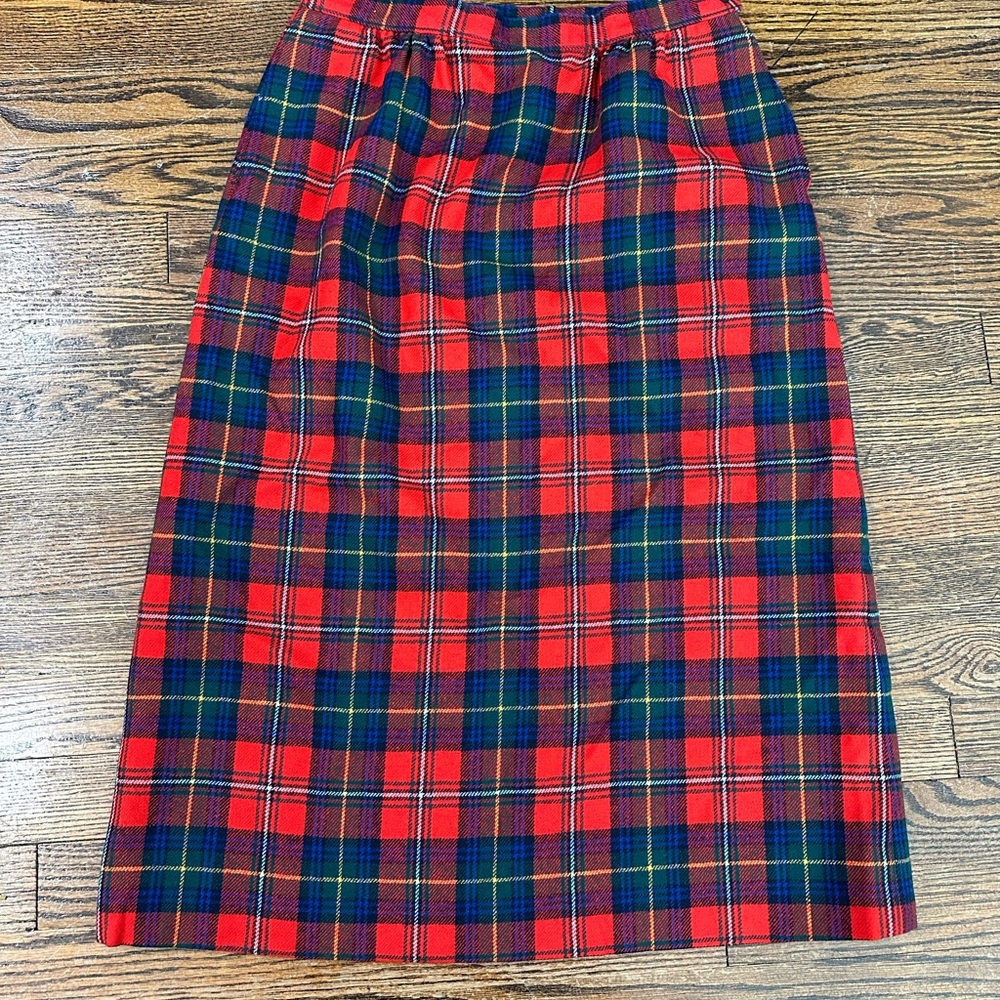 Pendleton Vibrant Plaid A-Line Skirt